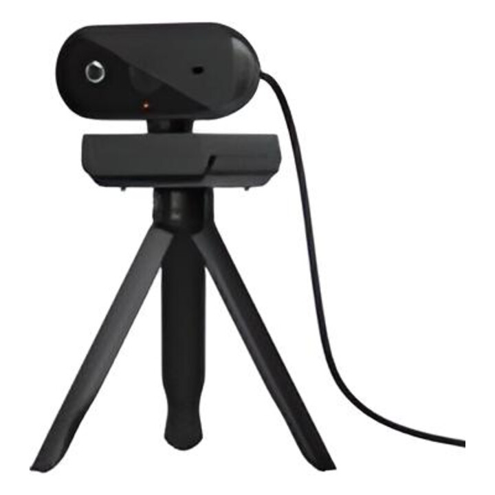 Webcam HP 325 FHD, 5 MP, 1080p, USB, montaggio a clip, correzione automatica, nera