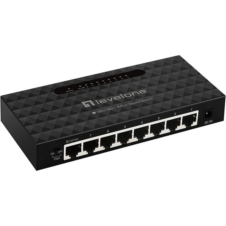 LevelOne Switch 8-port 10/100/1000 GEU-0821