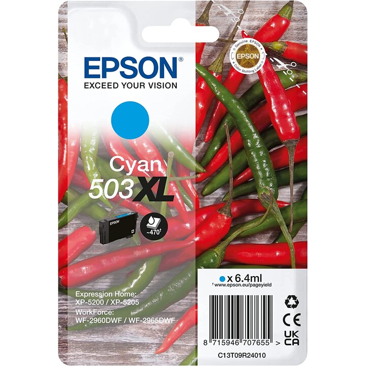 Epson 503XL cartucho de tinta ciano de alto rendimento