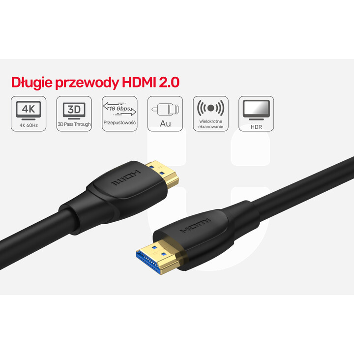 CABO UNITEK HDMI 2.0, 4K 60HZ, C11068BK, 7M
