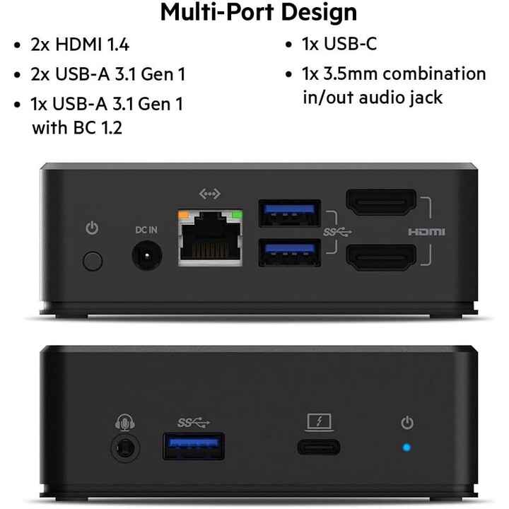 base de exibição dupla usb c