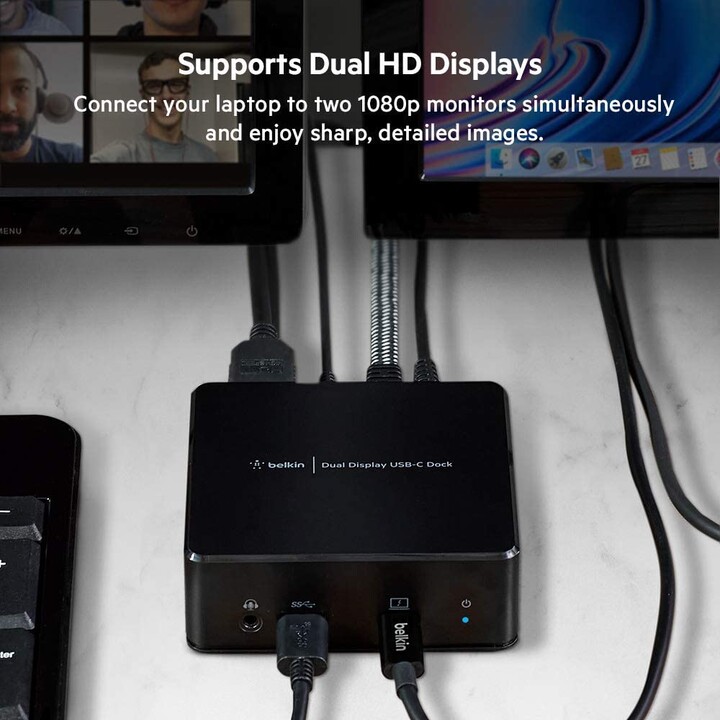 USB-C-Dock mit zwei Displays