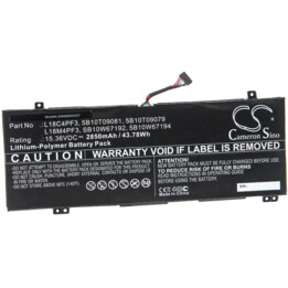 BATERIA PARA LAPTOP LENOVO 2865MAH 15,36V 45WH