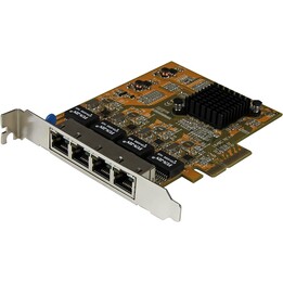 StarTech.com ST1000SPEX43 4-Port Gigabit PCIe Network Card, black