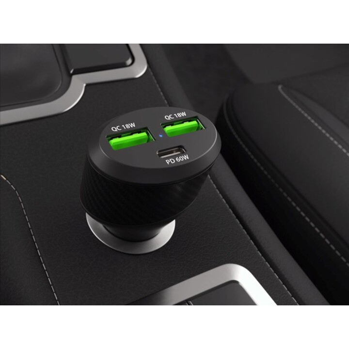 Carregador de carro Natec Coney PD 3.0 84W QC3.0
