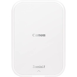 Mini impressora fotográfica móvel Canon ZOEmini 2 Pearl Branco (impressão sem borda, bateria, Bluetooth, USB-C, aplicativo Canon