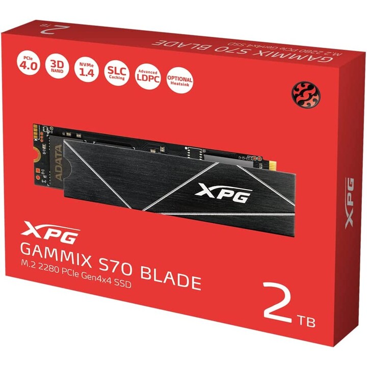 XPG GAMMIX S70 Blade M.2 2000 GB PCI Express 4.0 3D NAND NVMe