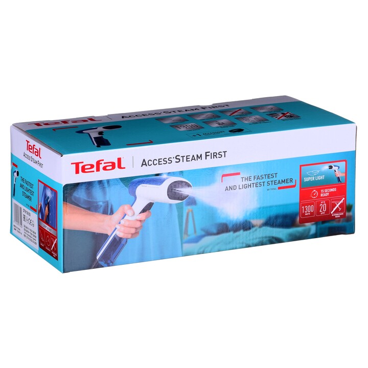 Tefal DT613 Vaporizador manual de prendas 70 L 1300 W Blanco, Azul