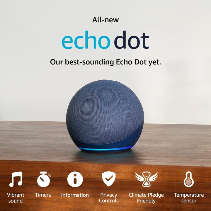 Amazon Echo Dot 5. Gen Blue - Alexa Smart Speaker