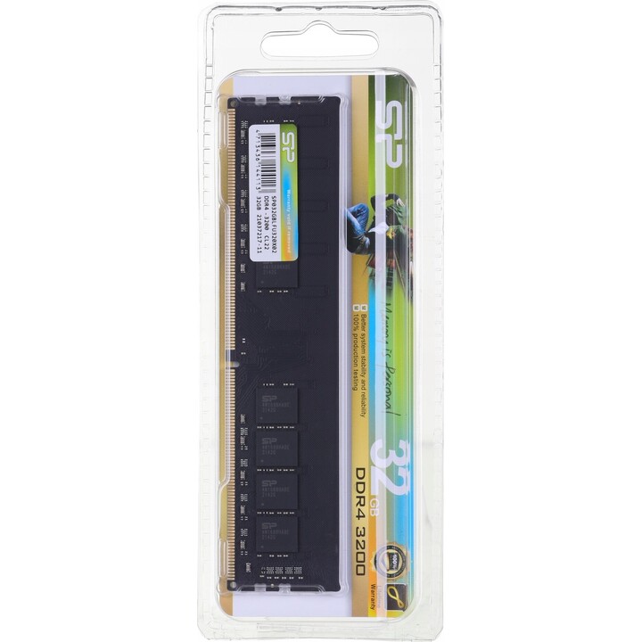 SILICON POWER DDR4 UDIMM Memoria RAM 3200 MHz CL22 32GB (SP032GBLFU320X02) Nero