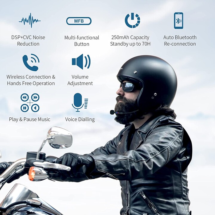Intercom for Motorcycle FreedConn L1M Wireless Bluetooth