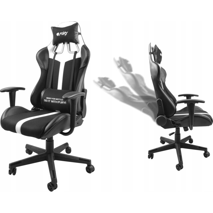 SEDIA DA GIOCO FURY AVENGER XL NERO E BIANCO