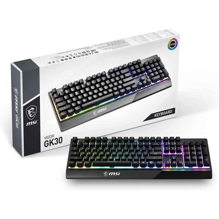 MSI Vigor GK30 keyboard USB QWERTY US International Black