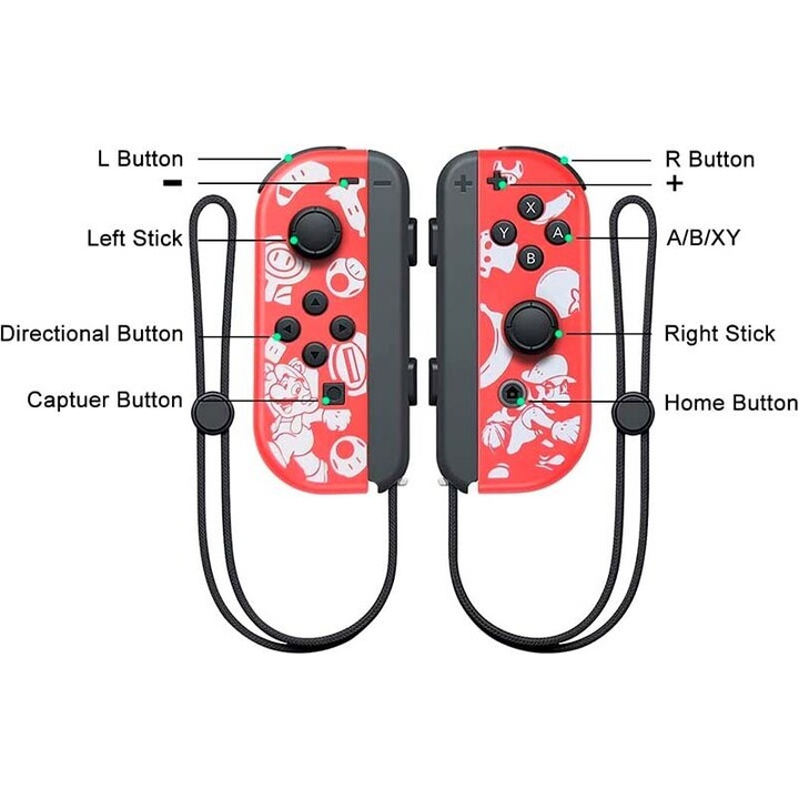 Joy-Con Controller Set Links/Rechts Nintendo Switch kompatibel Rot M