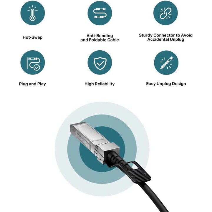 Cavo di collegamento diretto TP-Link 10GBase SFP+ (TL-SM5220-1M)