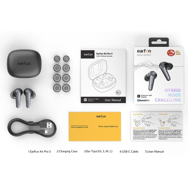 Earfun Air Pro 3 ANC Nero