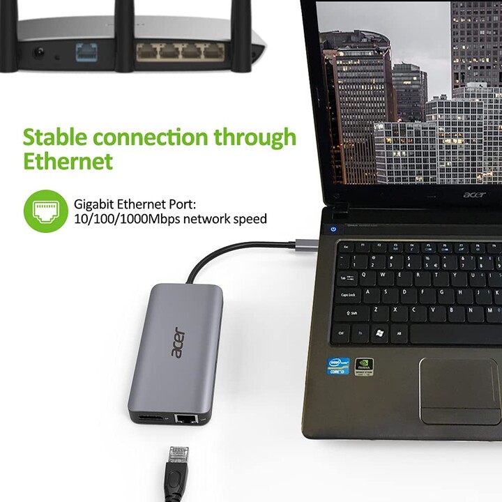 Acer docking hub type-c 12 en 1