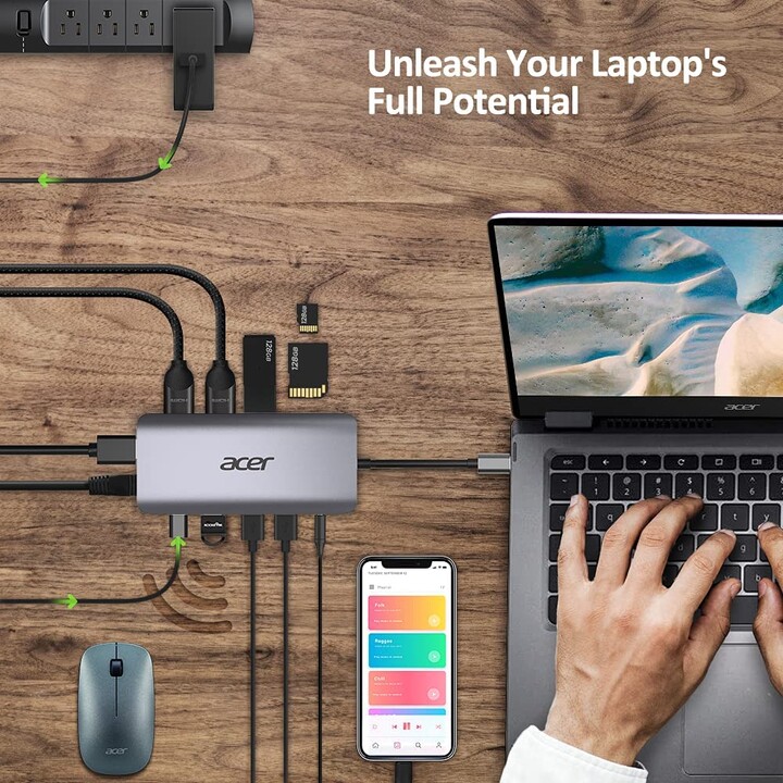 Acer docking hub tipo-c 12 em 1