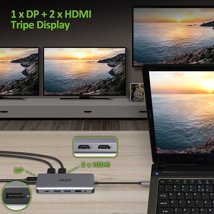Acer docking hub tipo-c 12 in 1
