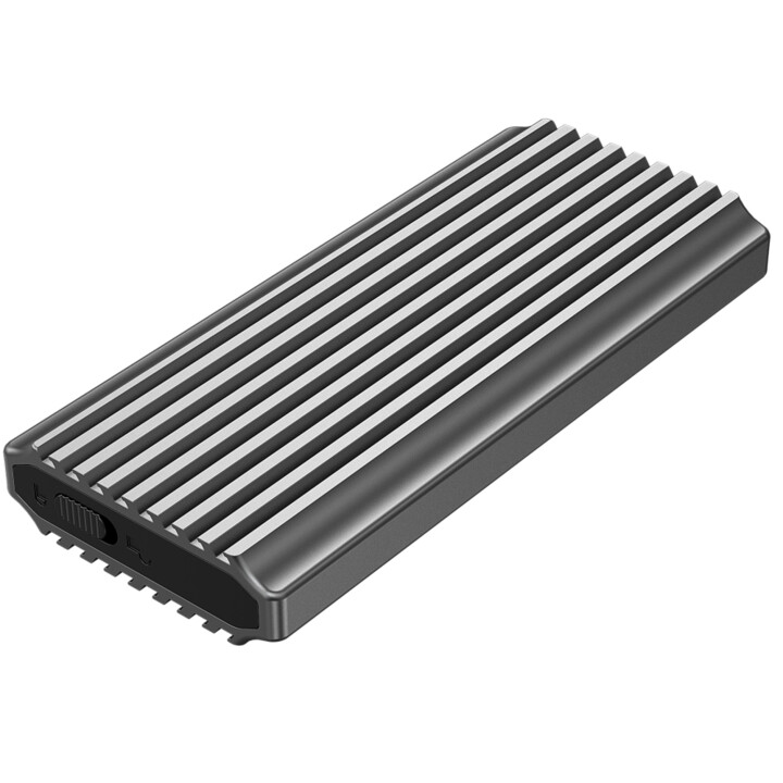 Gembird EE2280-U3C-03 USB 3.1 caja para unidades M.2 NVMe, RGB, aluminio