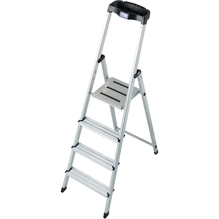 KRAUSE SAFETY 4-Step Independent Aluminum Ladder with Reinforced Professional Structure