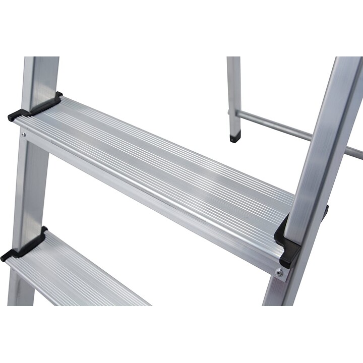 KRAUSE SAFETY 4-Step Independent Aluminum Ladder with Reinforced Professional Structure
