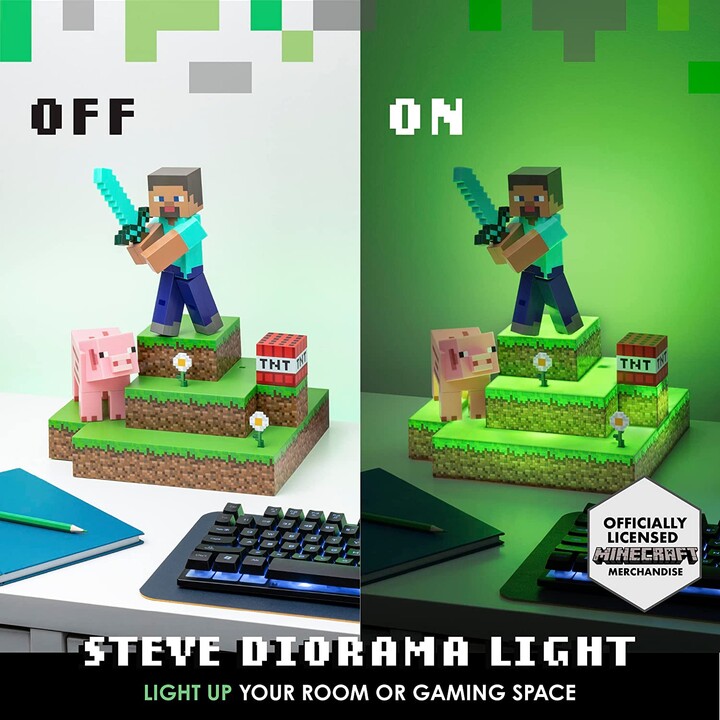 Paladone Lamp Steve Diorama Minecraft
