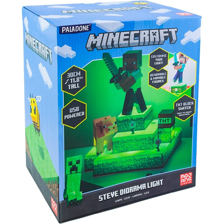 Paladone Lamp Steve Diorama Minecraft