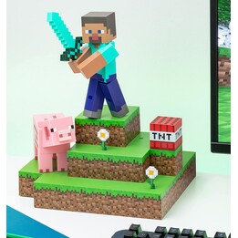 Lámpara Paladone Steve Diorama Minecraft