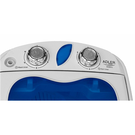 Adler AD 8051 lavadora Carga superior 3 kg Azul, Blanco