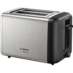 Bosch TAT3P420 tostadora 2 rebanada(s) 970 W Negro, Acero inoxidable