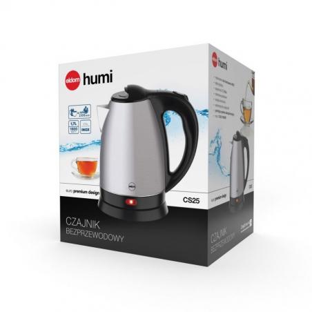 ELDOM Hervidor de acero HUMI, 1800 W, capacidad 1,7 l, vitrocerámica
