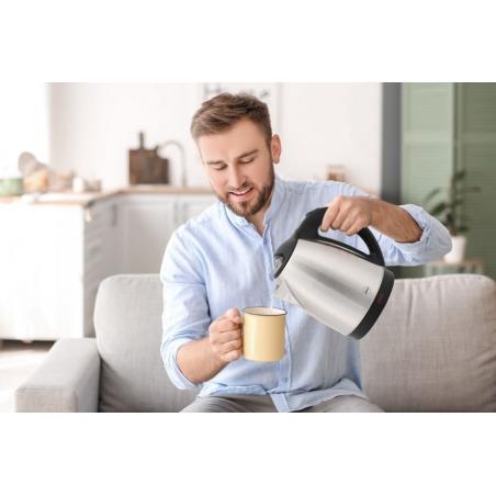 ELDOM Hervidor de acero HUMI, 1800 W, capacidad 1,7 l, vitrocerámica