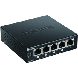 D-Link DGS-1005P switch No administrado L2 Gigabit Ethernet (10/100/1000) Energía sobre Ethernet (PoE) Negro