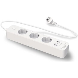 Fonte De Alimentação TpD-Link Tapo P300 3 Soquetes + Usb Wifi