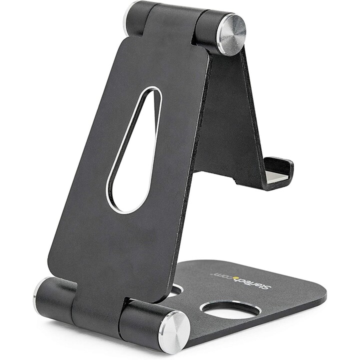 StarTech.com USPTLSTNDB Soporte para teléfono y tablet, plegable, multiángulo, negro