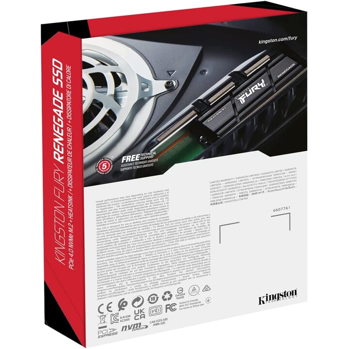 SSD FESTPLATTE M.2 NVME 4 TB KINGSTON FURY RENGADE 2280