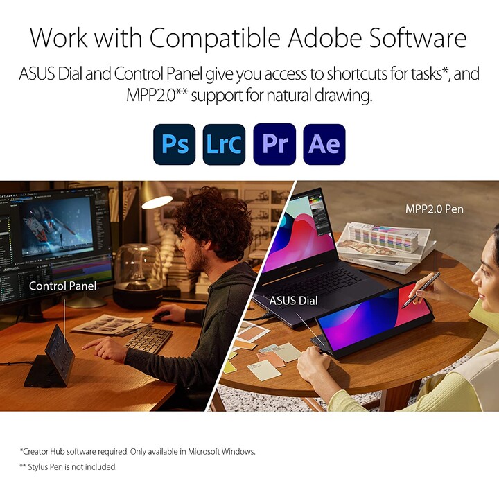 Ecrã Asus ProArt Display PA147CDV Creative Tool de 14 polegadas, 32:9, IPS, Full HD