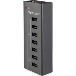StarTech.com ST7C51224EU 7-port USB charging station, black