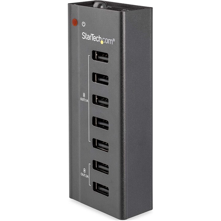 StarTech.com ST7C51224EU estación de carga USB de 7 puertos negra