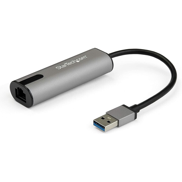 STARTECH.com US2GA30 USB 3.0 to RJ45 Ethernet Adapter 2.5 GbE Black