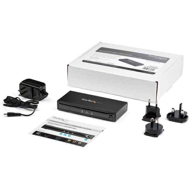 STARTECH VID2HDCON2 Composite-/S-Video-zu-HDMI-Konverter mit Audio 720p Schwarz