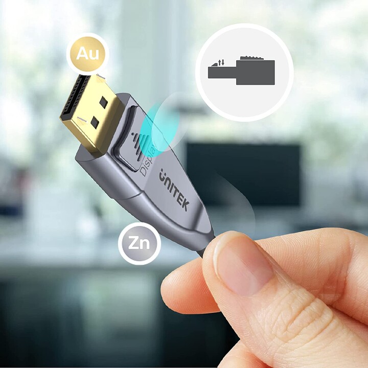 UNITEK DISPLAYPORT CABO ÓTICO 1.4, AOC, 8K, 20M
