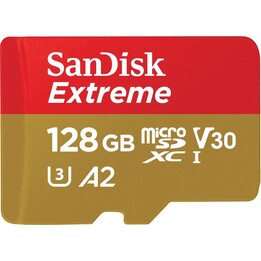 SanDisk Extreme 128GB MicroSDXC UHS-I Classe 10 + adattatore