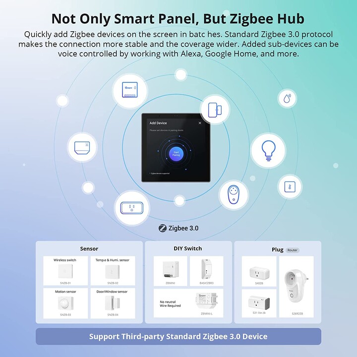 Panel de control de hogar inteligente NSPanel Pro - Modelo gris