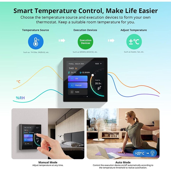 Panel de control de hogar inteligente NSPanel Pro - Modelo gris