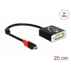 Adaptateur USB Type-Cª mâle &gt; DVI femelle (DP Alt Mode) 4K 30 Hz