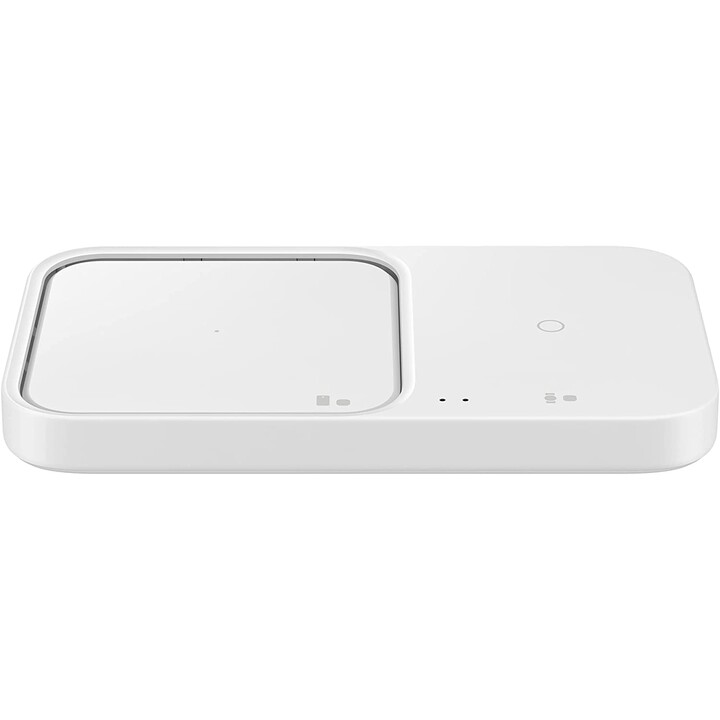 Samsung Wireless Charger Duo con Adattatore di Ricarica Rapida EP-P5400T - Stazione di Ricarica Induttiva (Bianco)