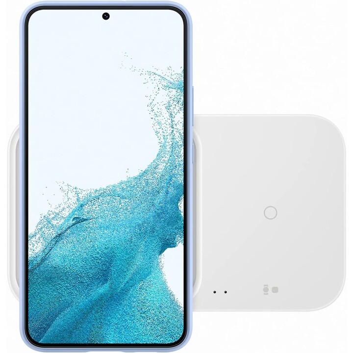 Samsung Wireless Charger Duo con Adattatore di Ricarica Rapida EP-P5400T - Stazione di Ricarica Induttiva (Bianco)