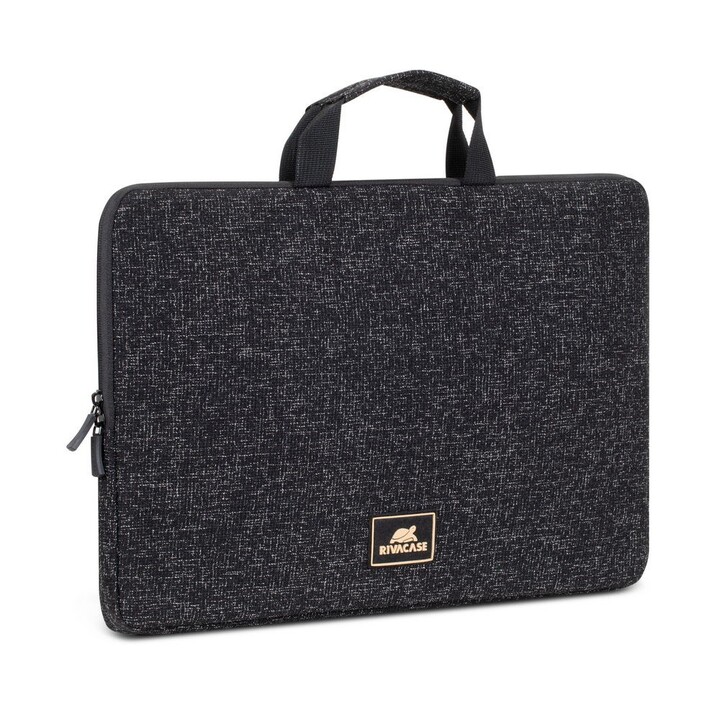 RIVACASE Cartella Anvik porta pc 15.6", nera, con manico, materiale impermeabile, interno felpato, tasca posteriore porta s